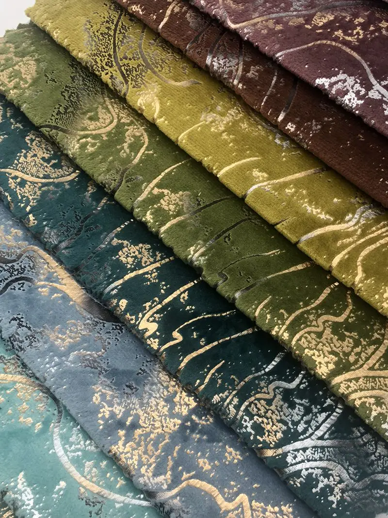 Best price factory directly sale  printed upholstery  hometextile knitted turkish velvet upholstery fabric