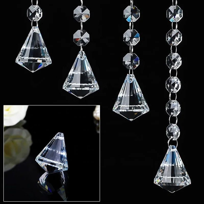 Wholesale various styles clear crystal glass drops prisms pendants for suncatcher and chandelier