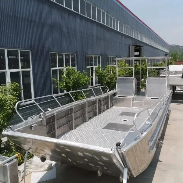 Allsealion Boat Landing Craft 7-15m  Aluminum Loading Barge Boat Open Sea Transfer Boat