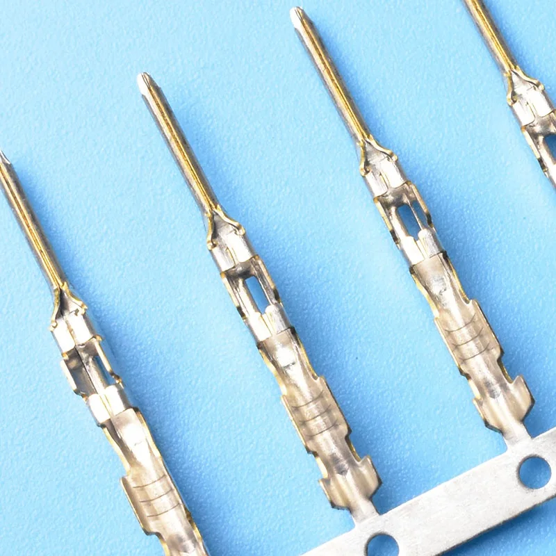 QWT pin male electrical connectors copper brass stamped medical car terminal