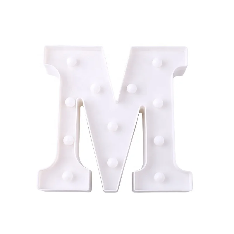 LED Marquee Letter Lights Wedding Bar Decoration Battery Powered Christmas Night Light Lamp Alphabet Light up Sign Party 50 15
