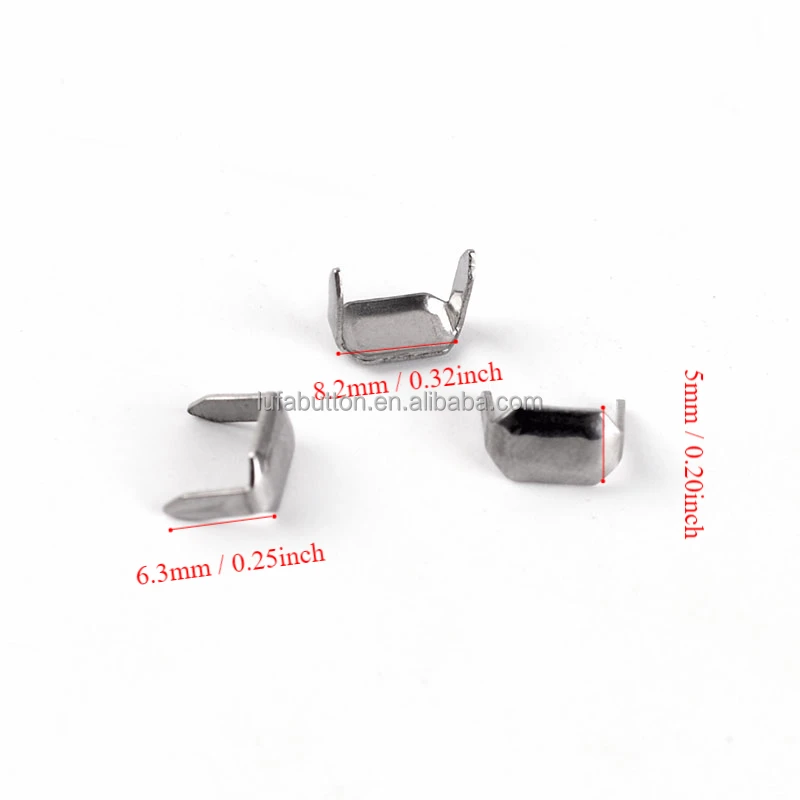 Hot Sale 8mm Staple Leather Belt Loops Fastener Holder Clip Keeper For DIY Leathercraft connector