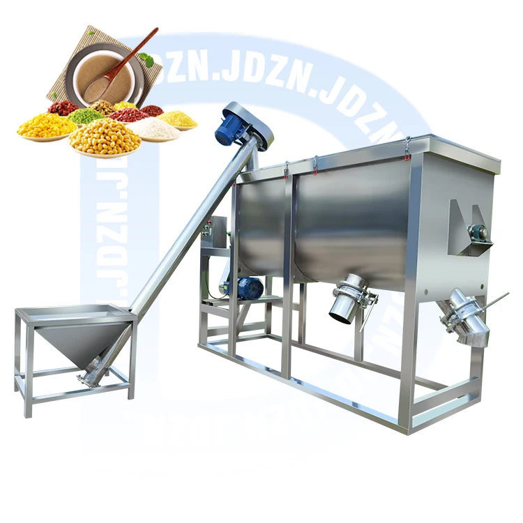 Horizontal mixer for starch food supplement powder blending Food Dry Powder Mixer Machine