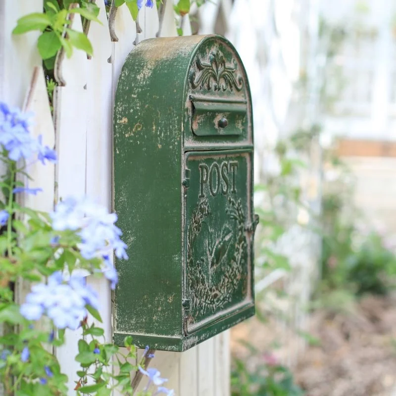Праздничный настенный подвесной почтовый ящик, украшения для входной двери, металлический почтовый ящик, внутреннее и наружное украшение