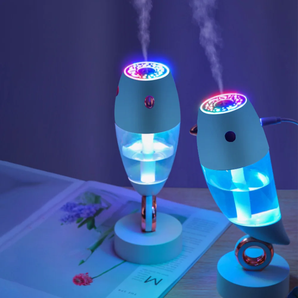 New  USB bird colorful night light humidifier  purifier desktopPortable  Home Mini Air Small Gift Humidifier