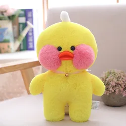 30cm/50cm/80cm Cartoon LaLafanfan Cafe Yellow Duck Plush Toy Stuffed Soft Kawaii Duck Doll XMAS Gift for Children