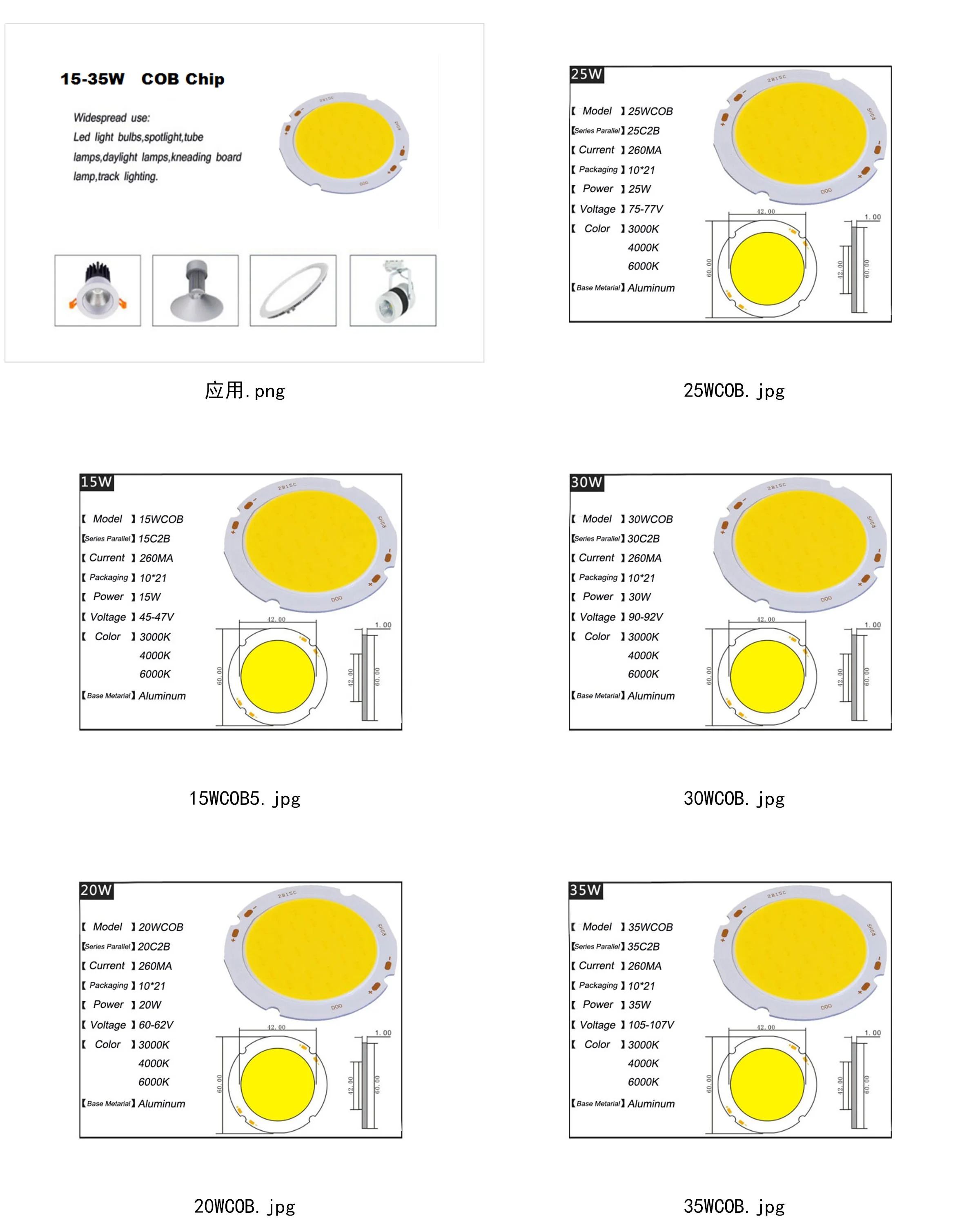 Высокий люмен COB светодиодный чип-диод 5 Вт 20 Вт 25 Вт 30 Вт 35 Вт светодиодный downglight Регулируемый Горячая продажа COB Заводская поставка Сделано в Китае