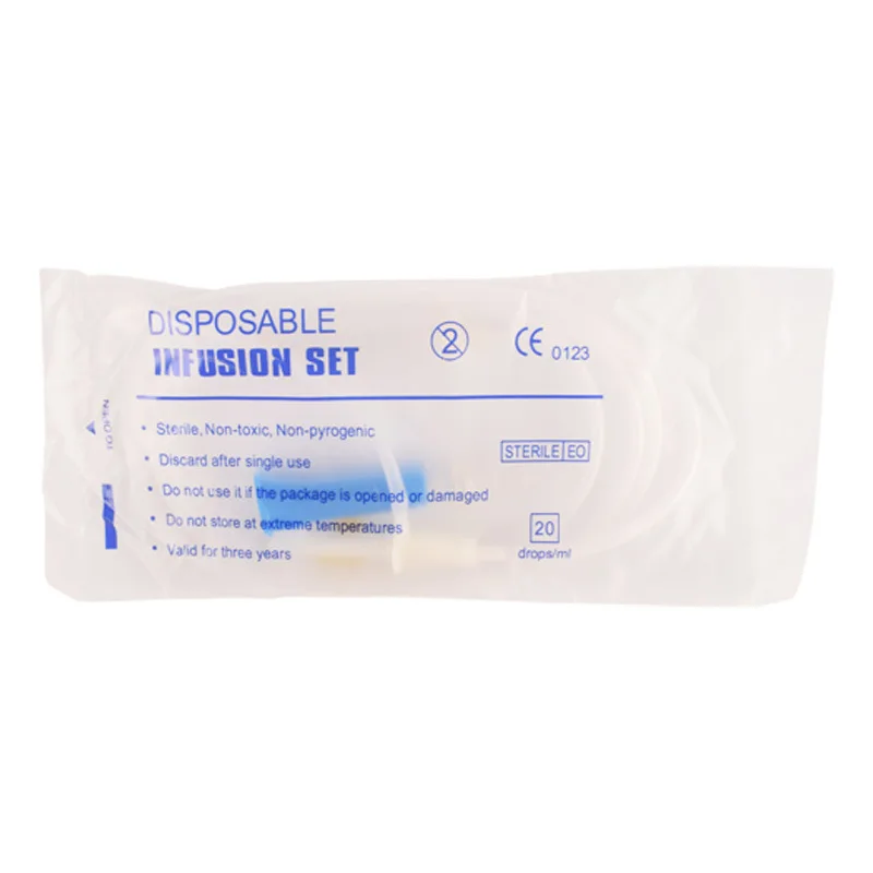 Nonmedical veterinary disposable infusion set for animal hanging water and dribbling with needle individual packing