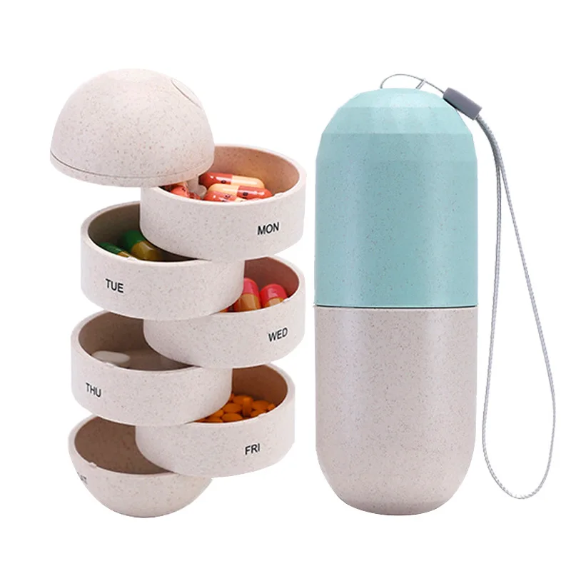 N1162   7 Days Weekly Pill Case Medicine Tablet Dispenser Sealed Splitters Pill Travel Storage Organizer Container Pill Box