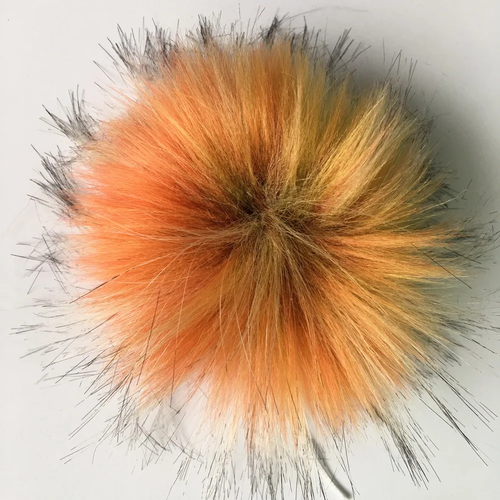 Eco-friendly Factory Wholesale Colorful High Similar Faux Fox Fluffy Fur Pom Poms Balls