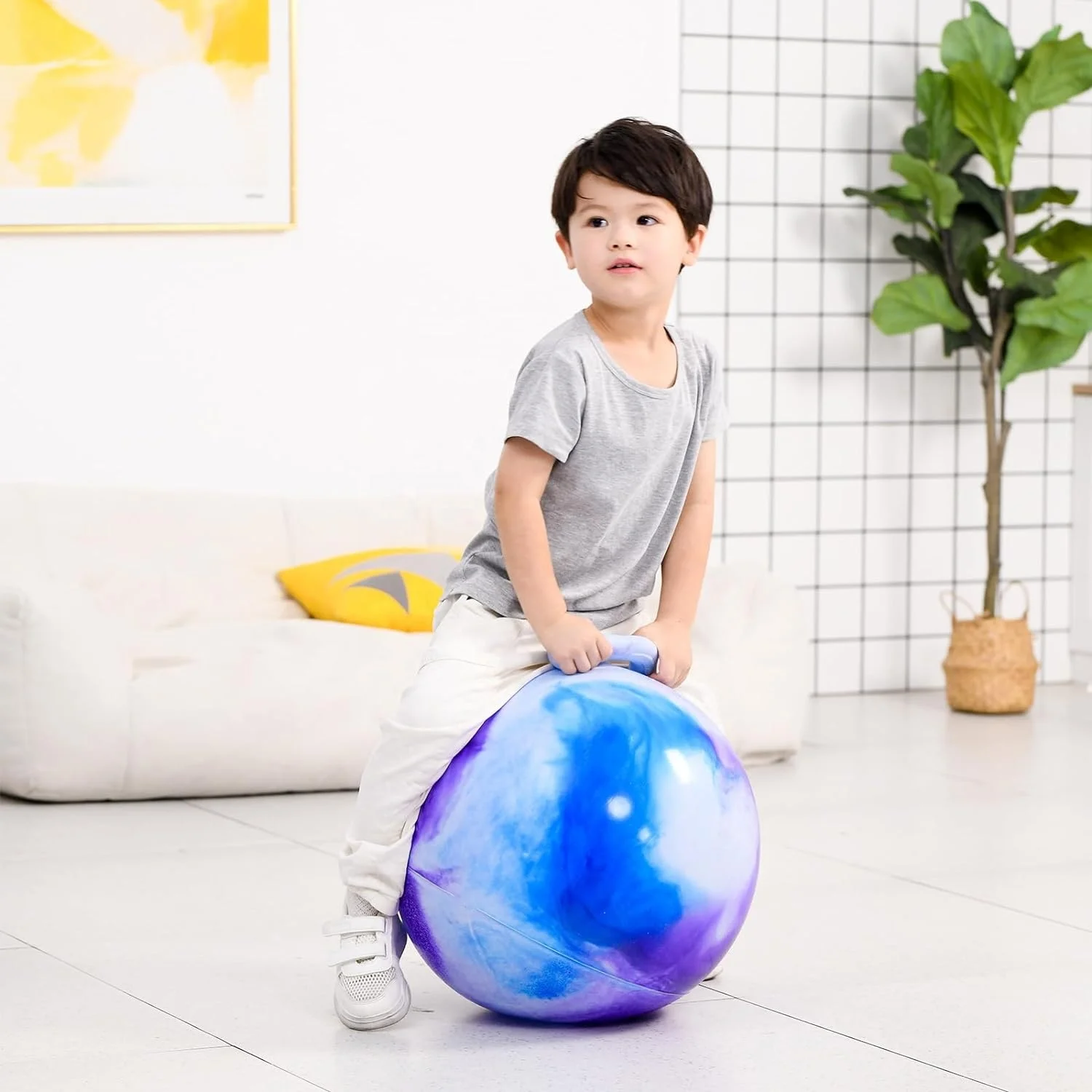 Hoppity Hop Ball,Bounce Ball, Jumping Hopping Balls for Kids Ages 3-6, 18in