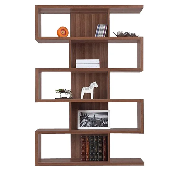 Home Furniture Modern Design 4 Tiers Wood Bookcase Wooden Bookshelf