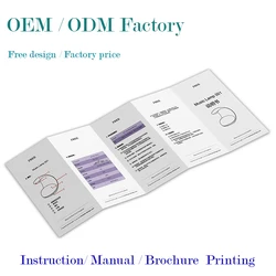 Wholesale custom printing luxury folding brochure flyer service print instruction booklet user manual