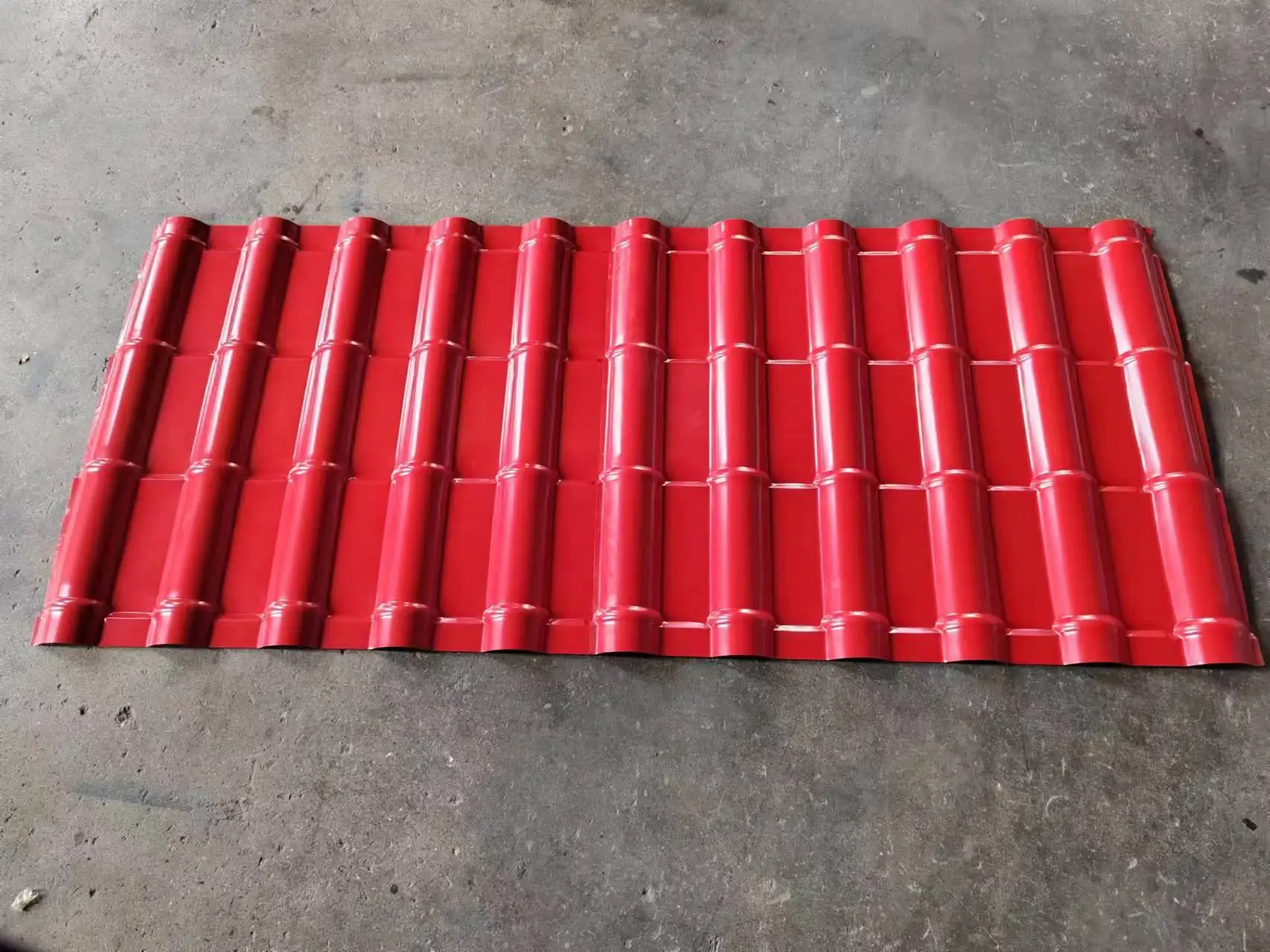 Metal color steel double layer roll forming machine bamboo glazed tile machine