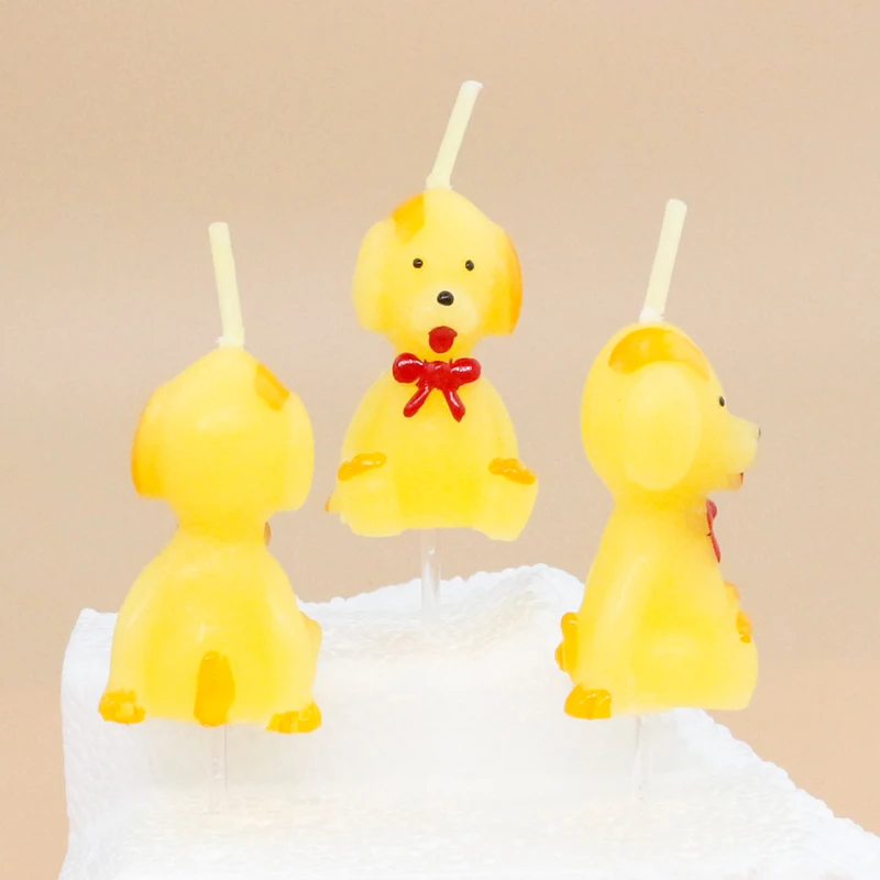 Wholesale Cute Dog Shaped Happy Birthday Candles for Kids