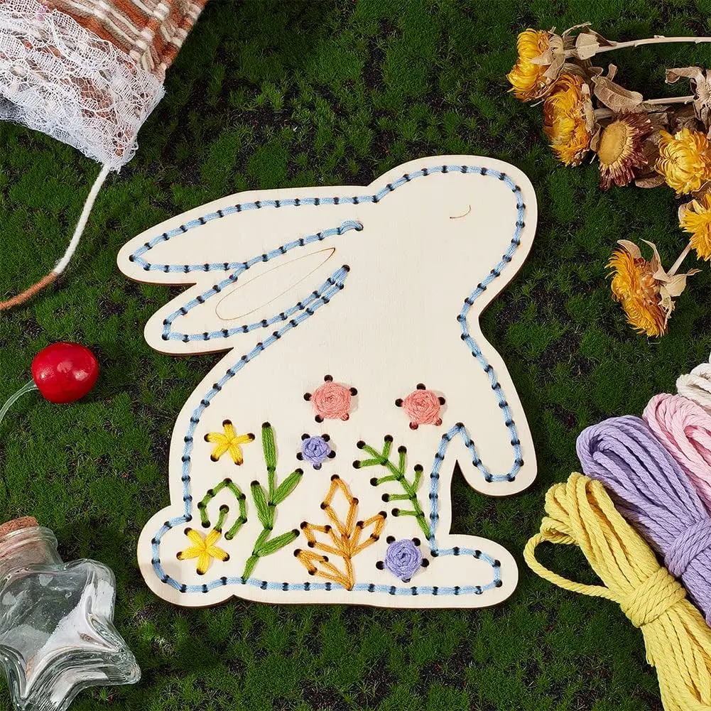 HIPIE DIY Пасхальный подарок пасхальное яйцо вышивка крестиком ремесло незаконченное деревянное шитье украшение