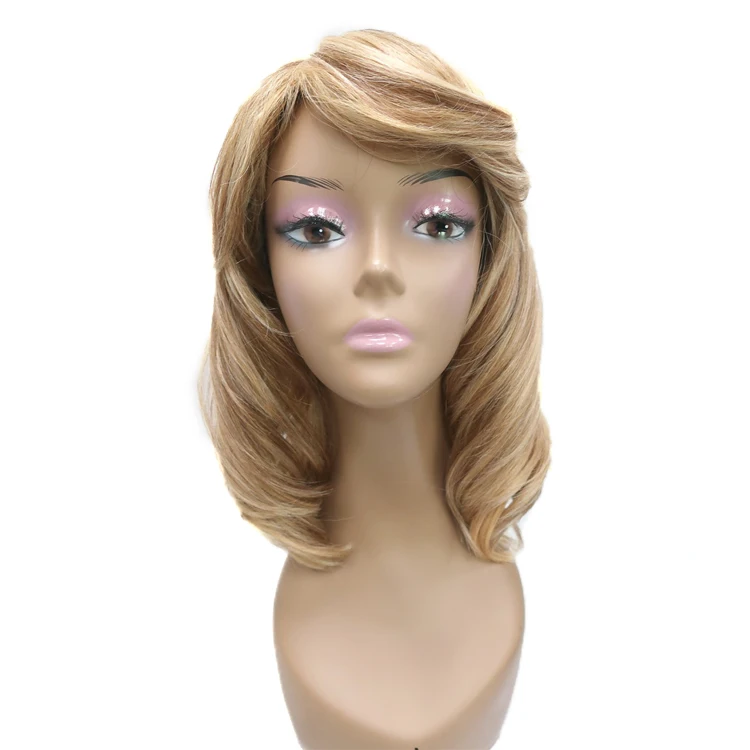 Novelties Thick Cute Lovely Wave 100% Synthetic Fiber Machine Made Wig Silky Wave Natural Lolita Wigs for Black Women Wigs