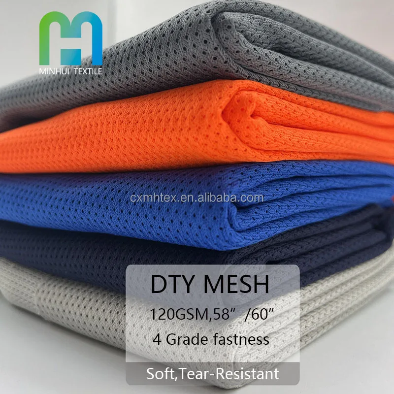 Wholesale business supply sport wear men 110gsm corset mesh fabric polyester lining fabric for clothing manufacturers custom
