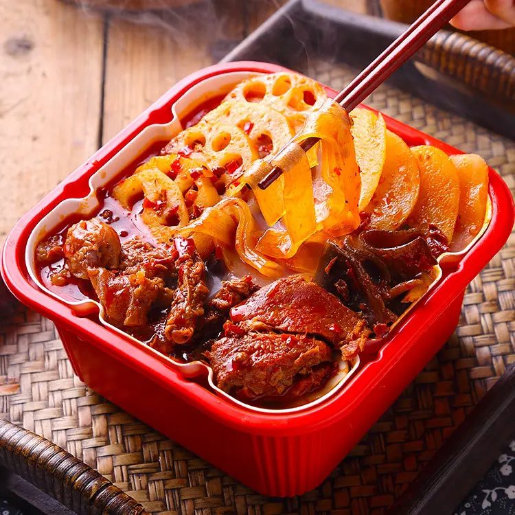 Chongqing spicy hot pot self heating noodles and vegetable noodles hot pot moodle