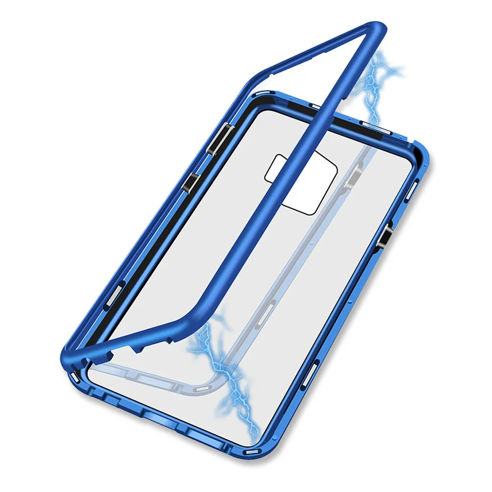 
Новый популярный металлический чехол-бампер для телефона, чехол с магнитной адсорбцией для Samsung Galaxy S10 Plus S9 S8 