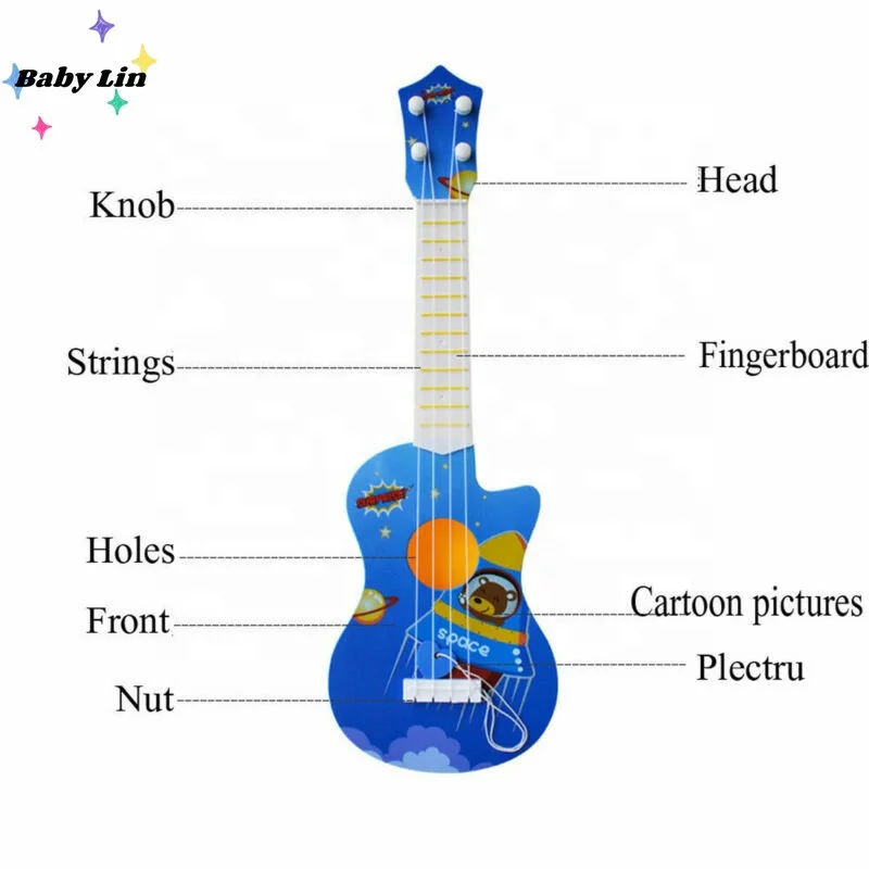 Mini Four Strings Ukulele Guitar Musical Instrument Children Kids Educational Toys Early Intellectual Development Toy 2023 New