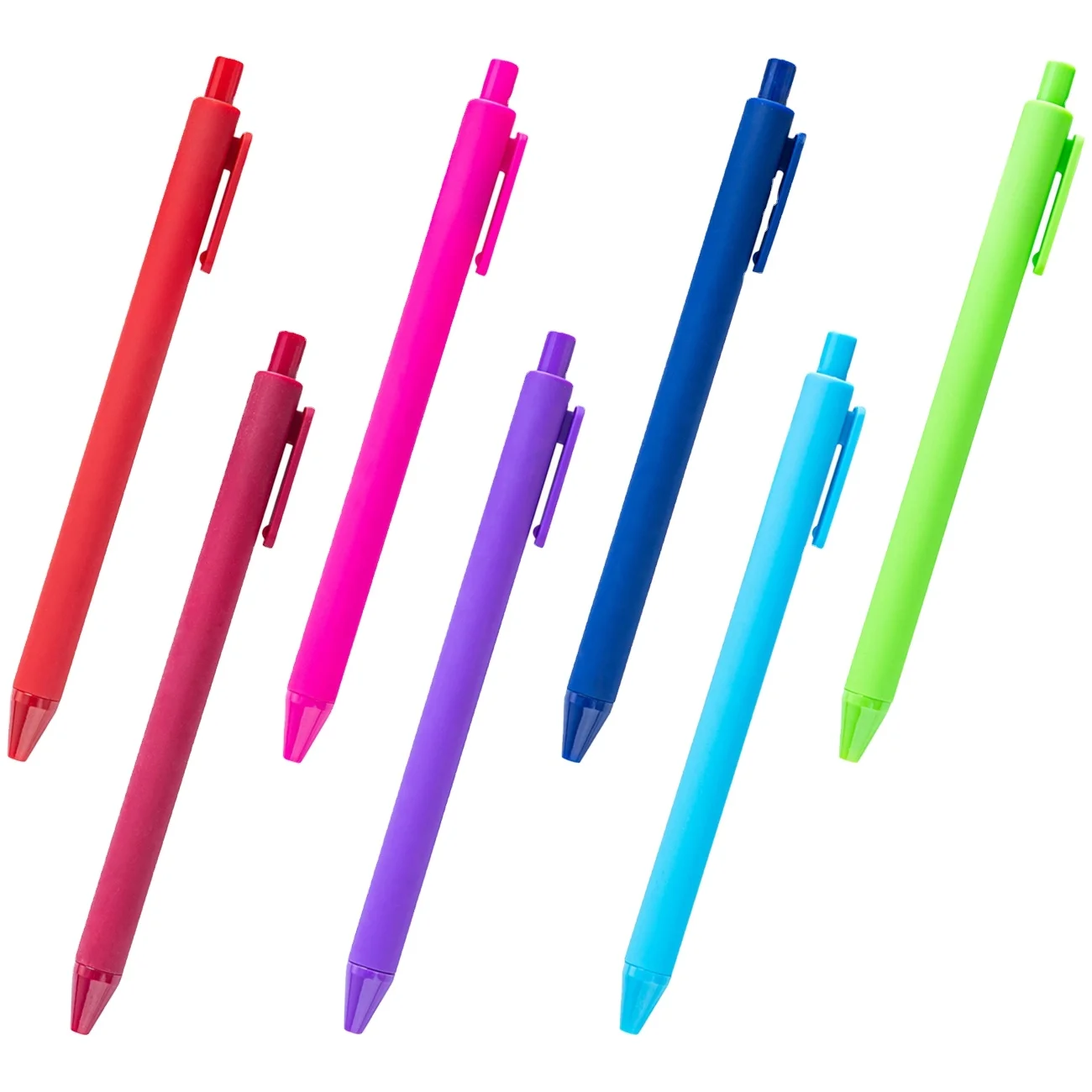 2024 Hot Selling Best Promotional Very Cheap Plastic Ball pens Soft Rubber Coated Finishing Plastic Pens