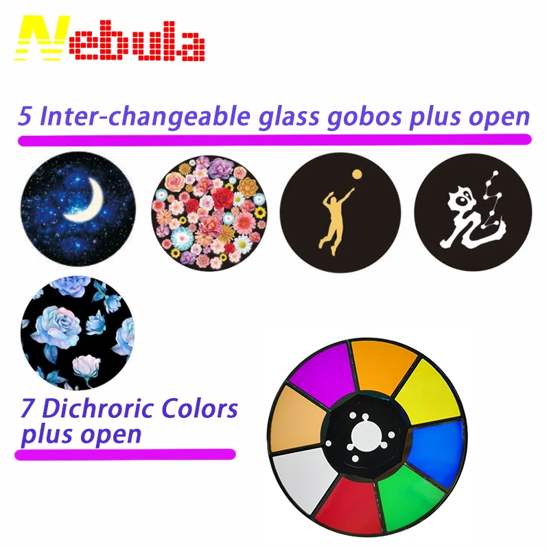 Nebula 150W LED Gobo Advertising Lights Waterproof IP65 Zoom 5 Custom Logos Gobo Projector