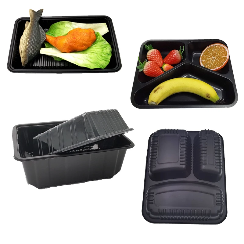 plastic fresh freezing food tray with dividers
