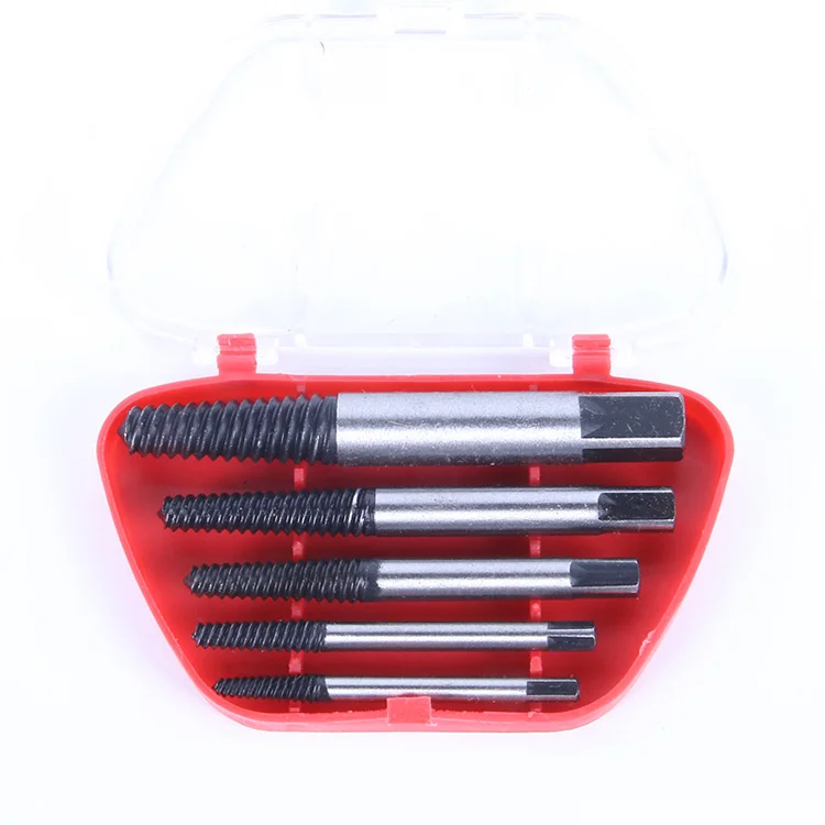 5Pcs Steel Broken Speed Out Damaged Screw Extractor Set Broken Bolt Remover Easy Out Set 5pcs screw extractors