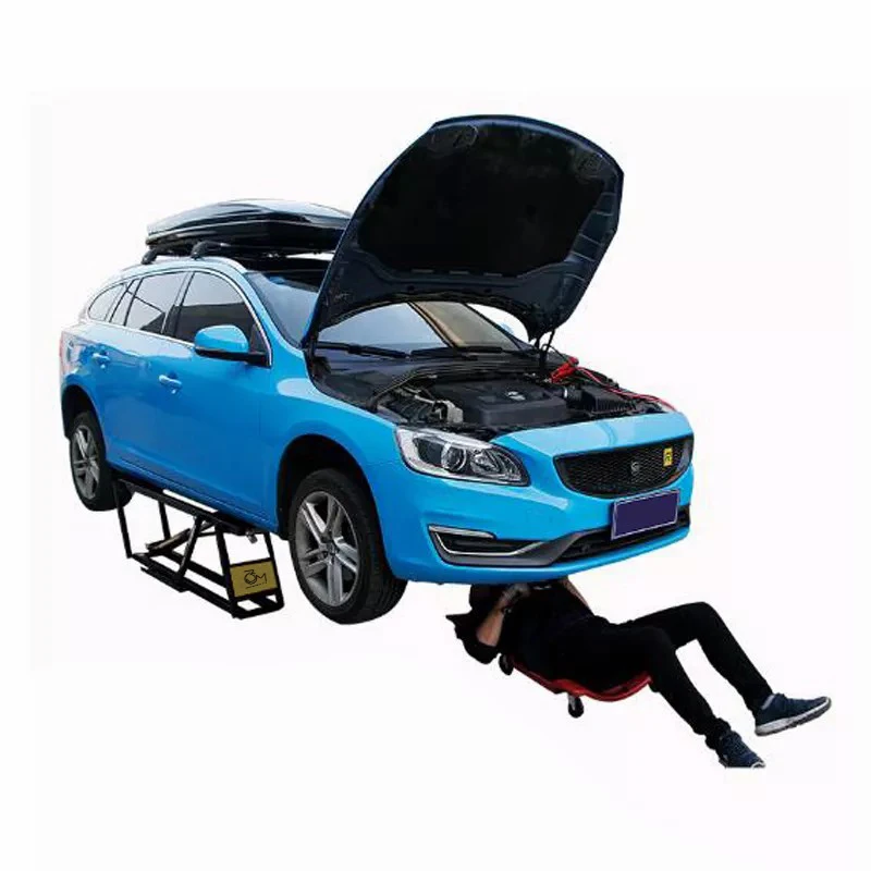 Eco-way outdoor 2200kg Vehicle Hydraulic Tilting Small Auto Lifts Portable 2.5T MINI Scissor Car Lifter Mobile Quick Jack Lift
