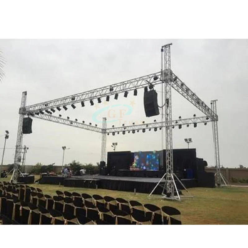 Aluminum Alloy Spigot lighting Truss Display Structure for Event Wedding DJ Performance