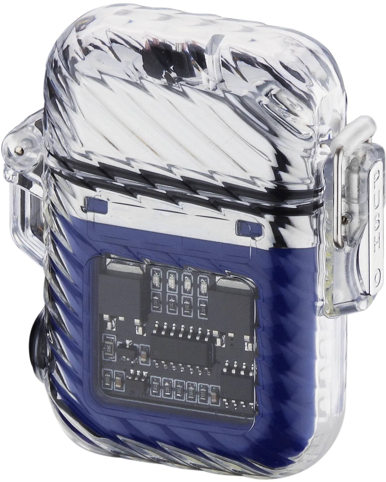 New design Mecha style rotary gyroscope+windproof double arc lighter with LED Battery Indicator