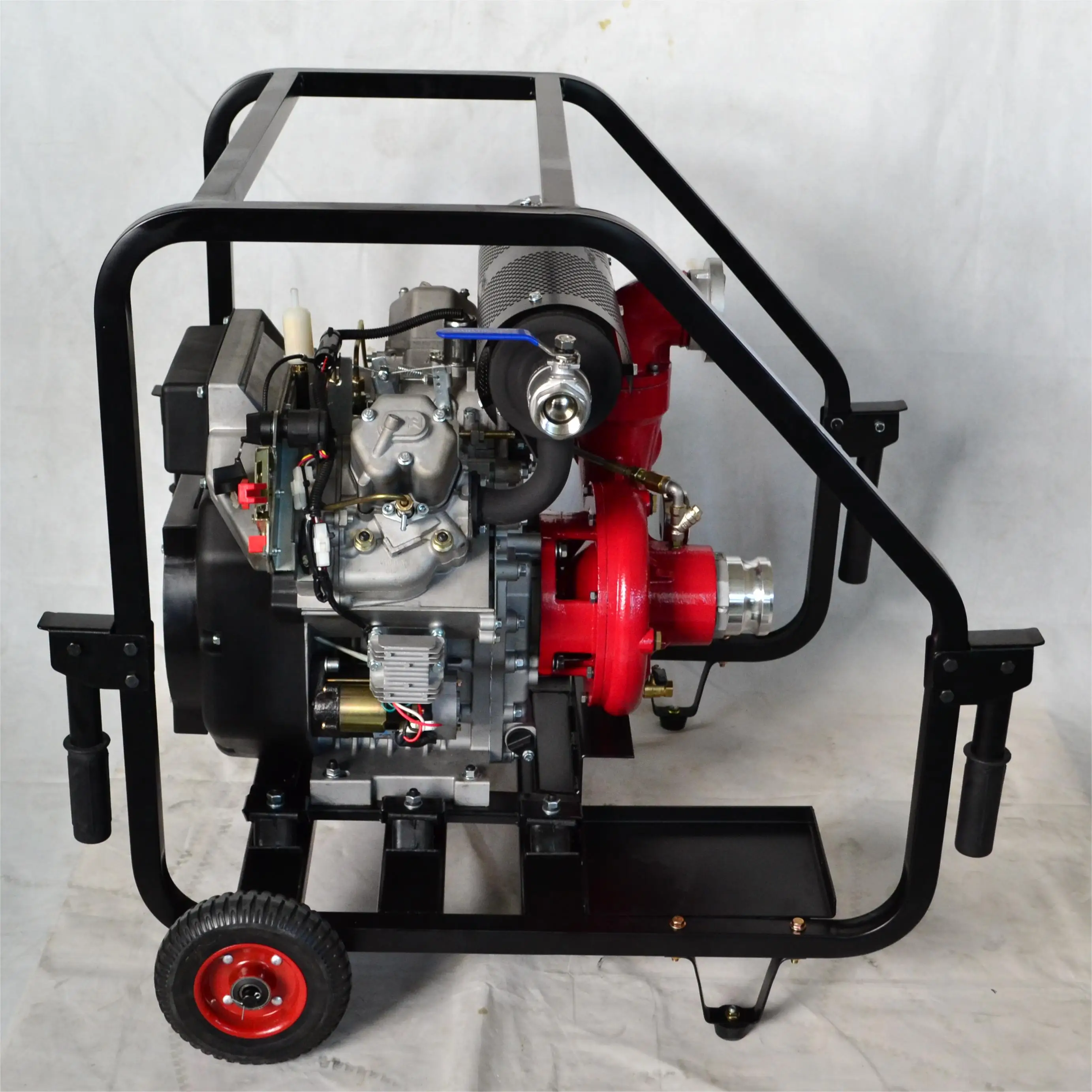 80mm 3inch 22hp 16kw Two Cylinder Diesel Engine Pump Set Exhaust Self Suction Water Self-priming Pumps