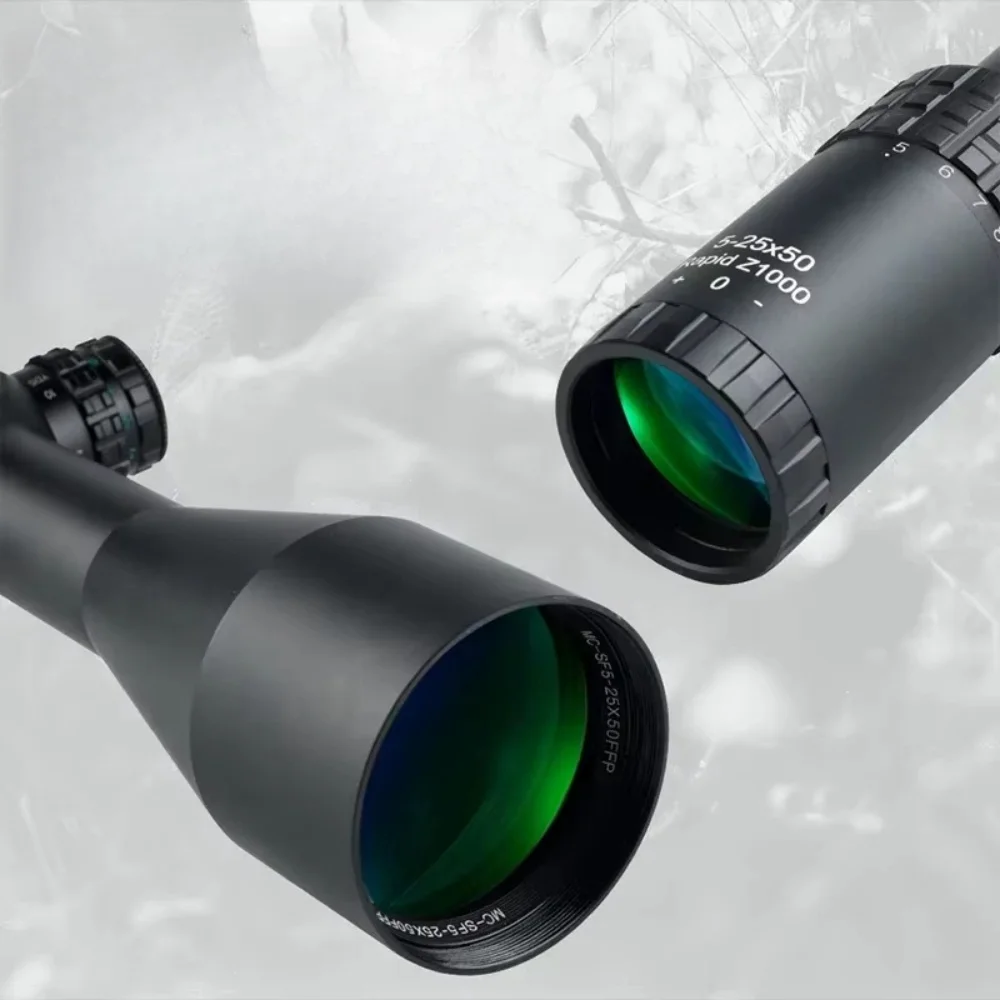 5-25X50 FFP Красный и Зеленый дальномер прицел для уличной точной съемки оптический охоты тактический