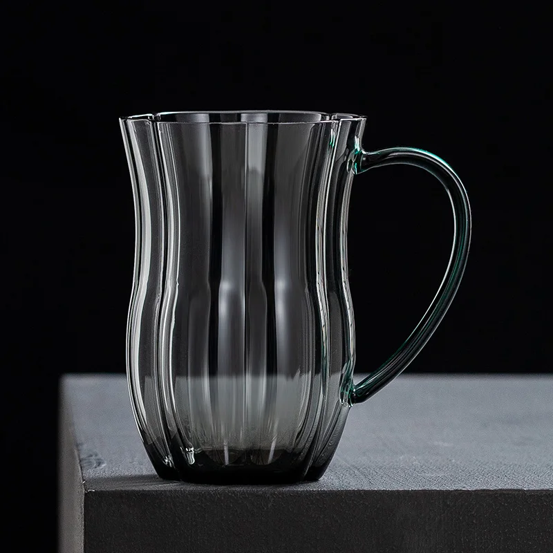 Новое поступление Классическая английская стеклянная полосатая термостойкая высокая кружка для чашек