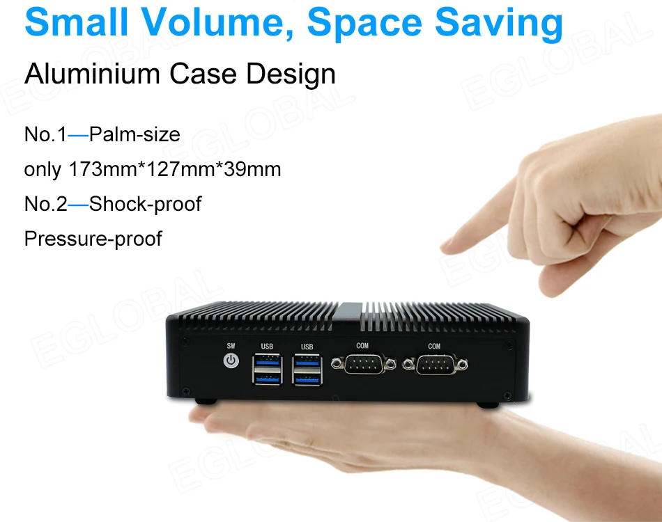 CLYTTE Hot Cheap Mini Computer With Celero N 2955U I5 4200U Dual LAN Dual RS232 COM 4xUSB VGA HD-MI WIN10/Lunix Fanless Mini PC