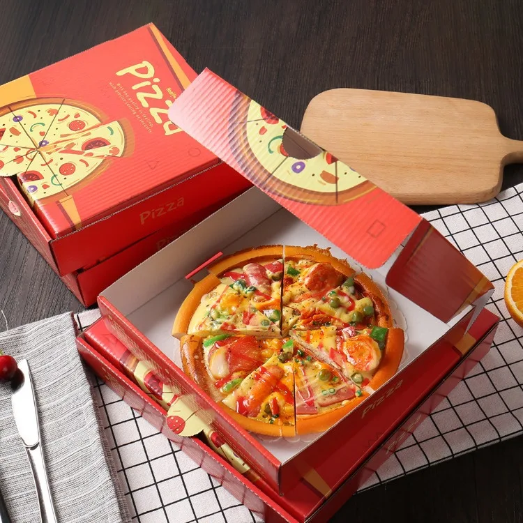 Factory Price Personalized luxury large custom paper cardboard delivery box black pizza box