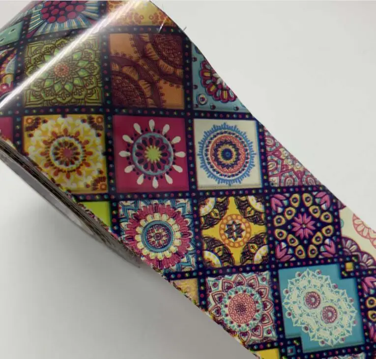 Красивая наклейка из фольги для ногтей стикер в богемном стиле 4 см x 120 м рулон