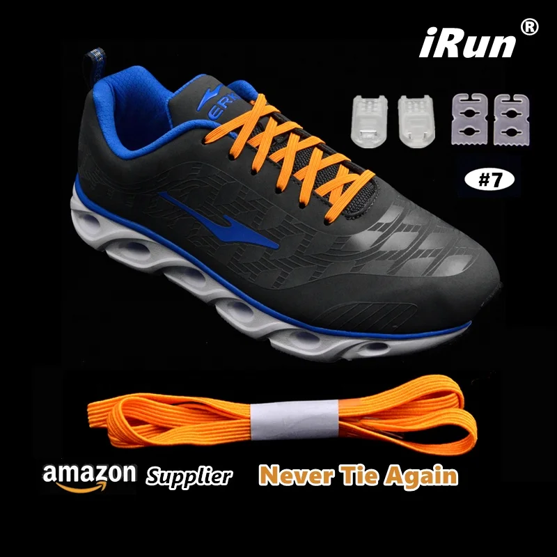  IRun нескользящие шнурки для бега рабочая обувь синие плоские эластичные шнурки-ленивые незавязанные с якорем-принимаем заказы на заказ