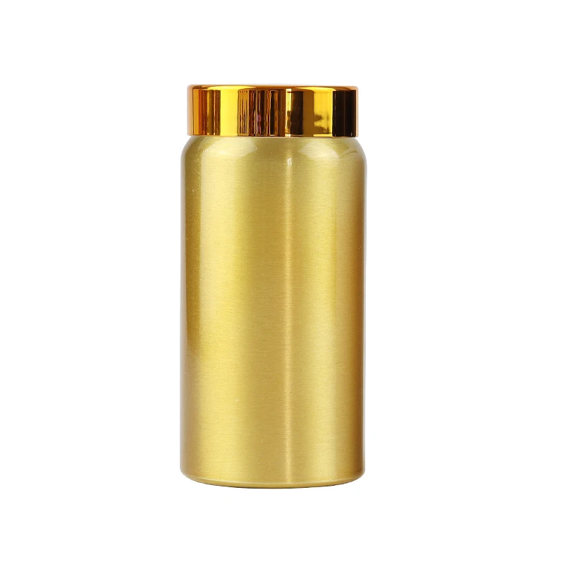 custom 100ml 180ml aluminum pill food vitamin bottle packaging aluminum alloy medicine can