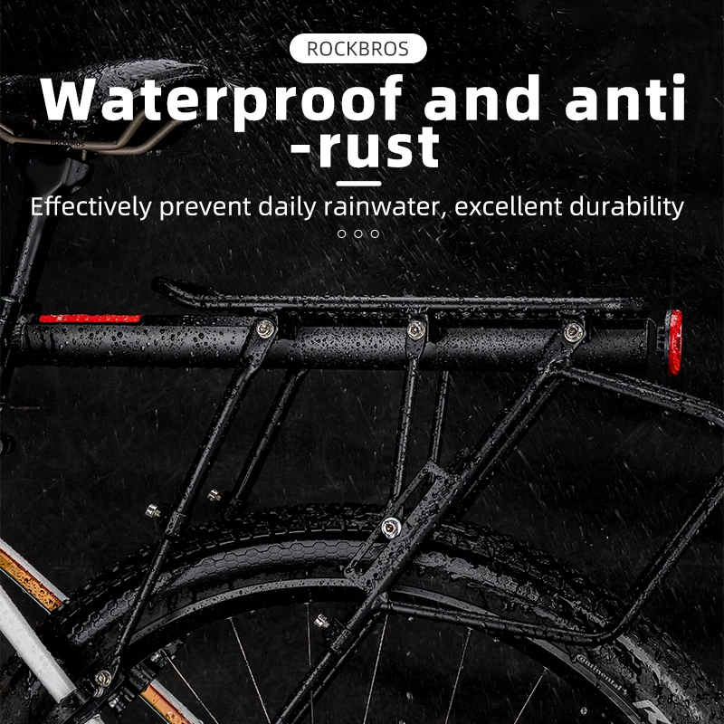ROCKBROS Rear Bike Rack Quick Release Bicycle Cargo Rack Adjustable Aluminium Alloy Bike Rear Rack