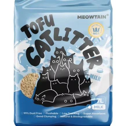 OEM&ODM Custom Plant Cat Litter High Quality Low Dust Clumping Milk Tofu Cat Litter