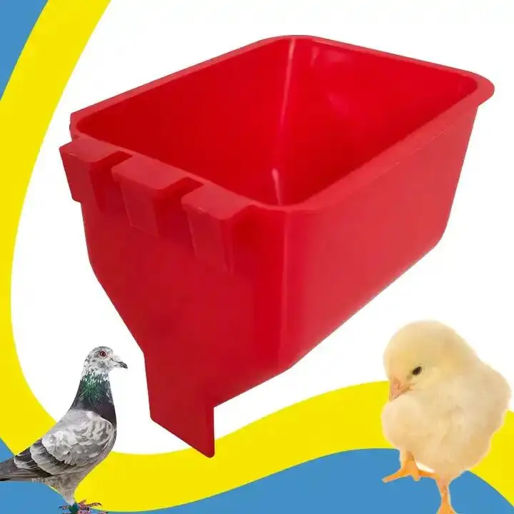 0.5L Large V Type Large Red Chicken Cock fighting Pigeon Feeders Hanging Heavy Duty Water Bowl Sand Cup
