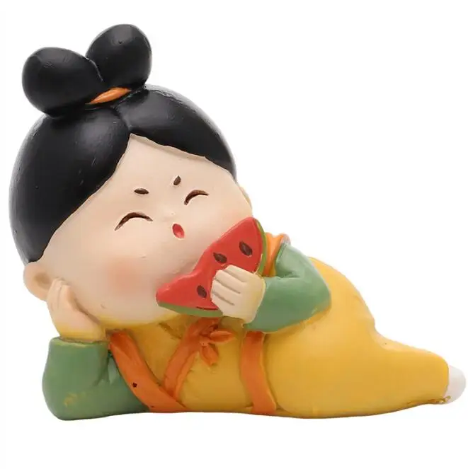 Chinese Style Fashion Tang Ladies Resin Handicrafts Decorations Creative Car Cake Decorations