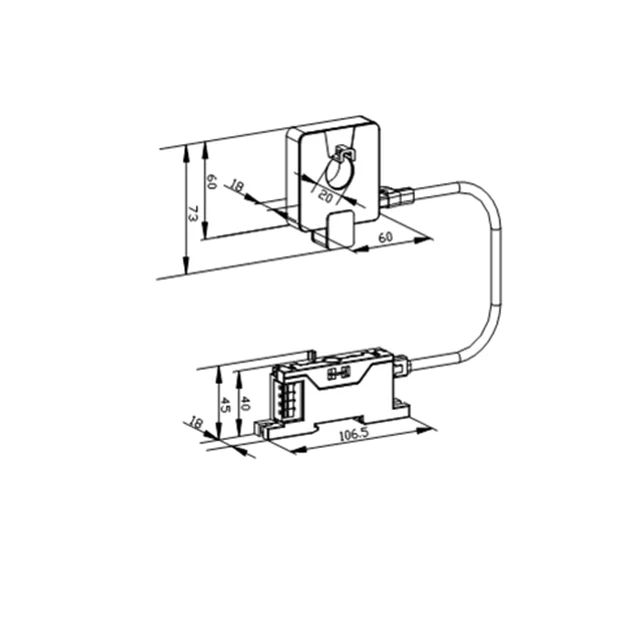 Acrel current transducer with RS485 communication compatible with arduino input AC0~100 output DC 4~20mA BA20(II)-AI/I-C
