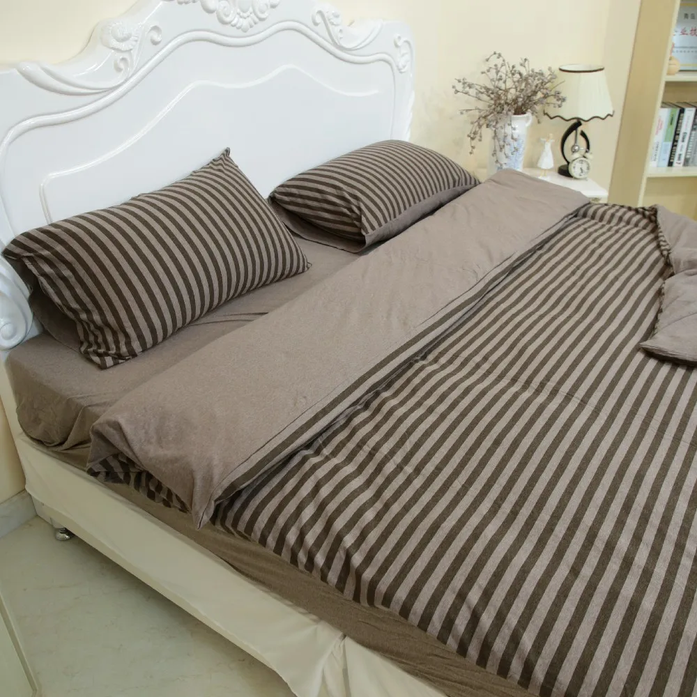 New designs hot sale wholesale organic 100% cotton jersey comforter modern luxury bed sheet bedding set
