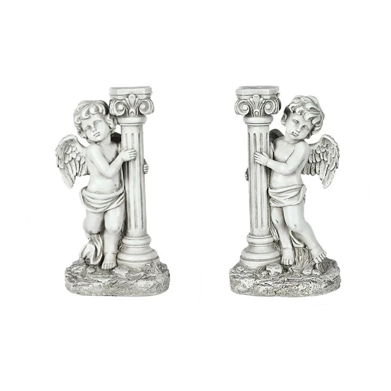 
Factory direct supply resin antique Angel Garden ornaments indoor and outdoor solar garden landscape decoration crafts 