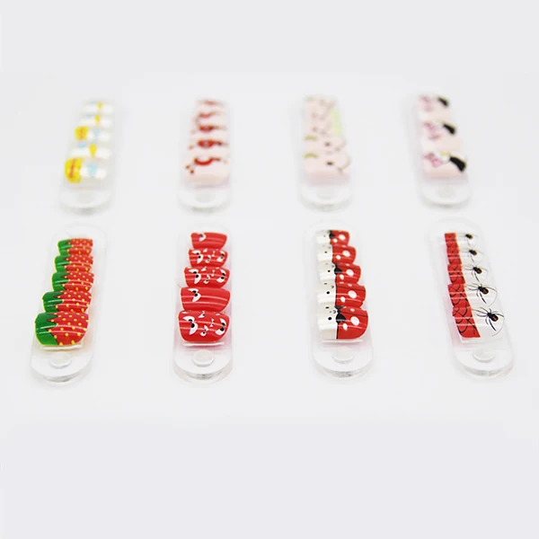 New Model Hot Selling Children Artificial Nail Tips Kids Finger False Nails