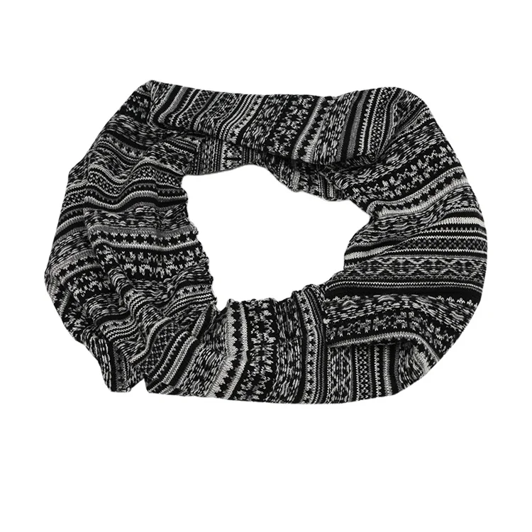 Модный зимний шарф FT, жаккардовый вязаный шарф-петля, шейный платок