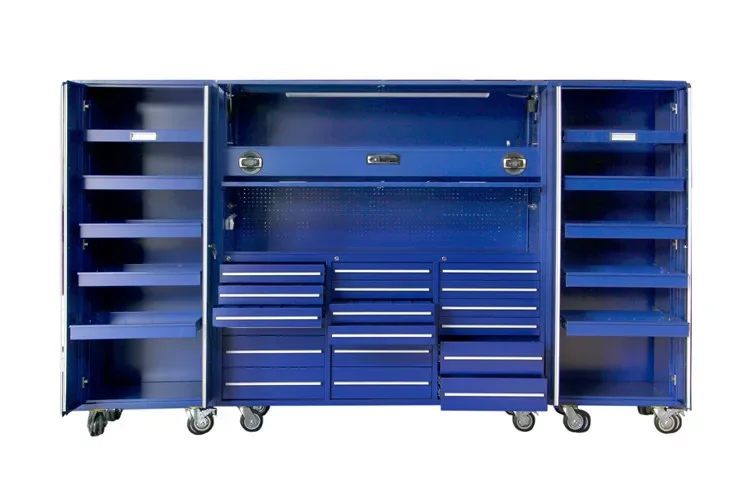White tool box roller cabinet 45 inches work shop tools cabinet top quality steel tool chest box trolley cabinet with wheels